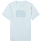 C.P. Company Men's 30/1 Jersey Label Style Logo T-Shirt in Starlight Blue