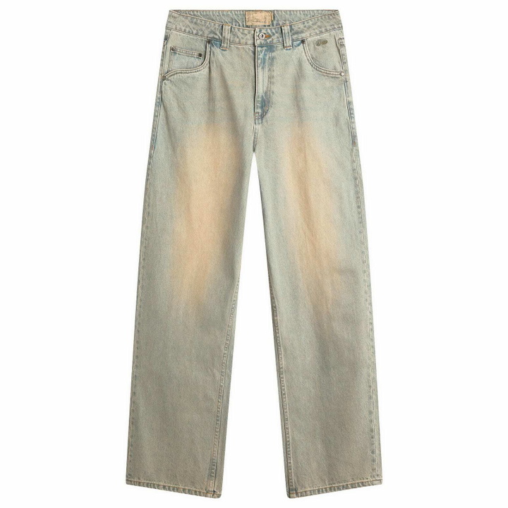 Photo: Dime Men's Baggy Denim Pants in Sandblasted Sky Blue