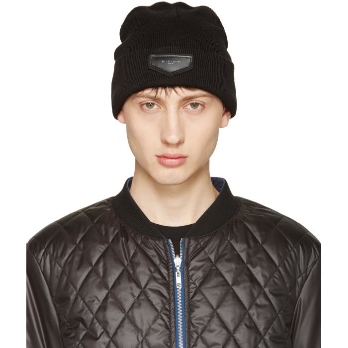 Photo: Givenchy Black Antigona Logo Beanie