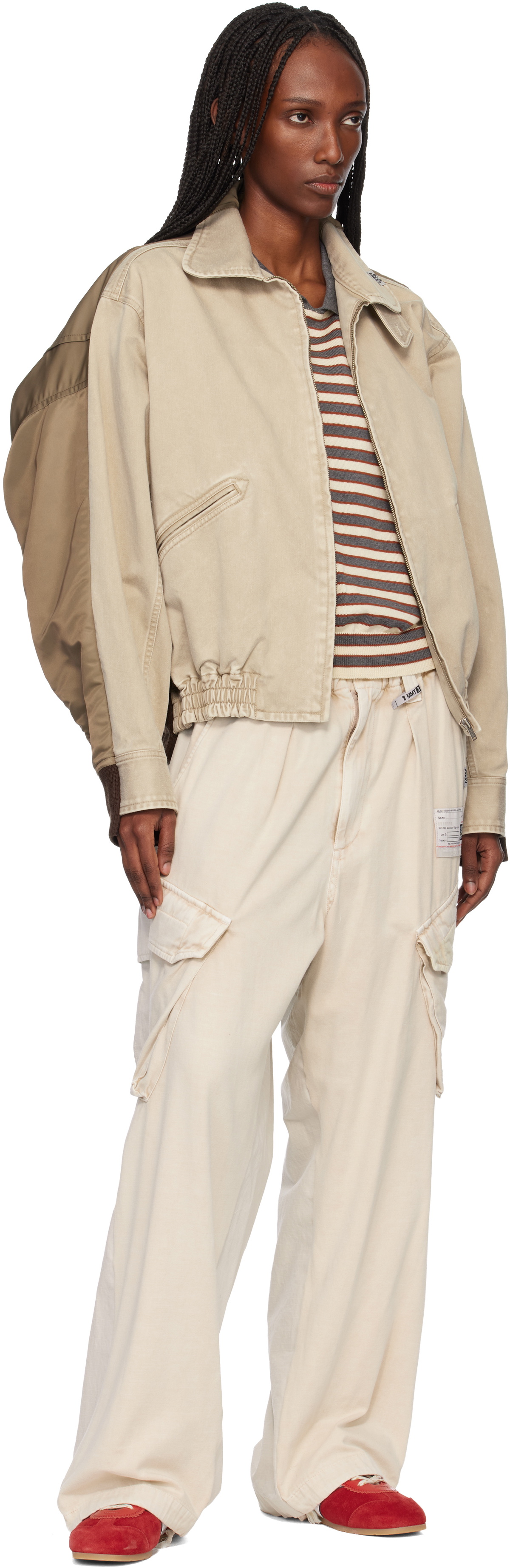 Maison MIHARA YASUHIRO Off-White Front Back Combined Cargo Pants