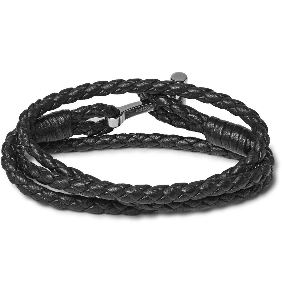 TOM FORD Woven Leather Bracelet - Farfetch