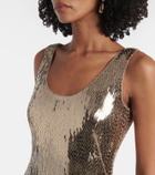 Ralph Lauren Collection Dolley embellished silk midi dress