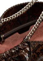 Stella Mccartney Falabella Python-effect Faux Leather Tote - Dark Brown - One Size