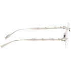 Gucci Silver Rectangular Glasses