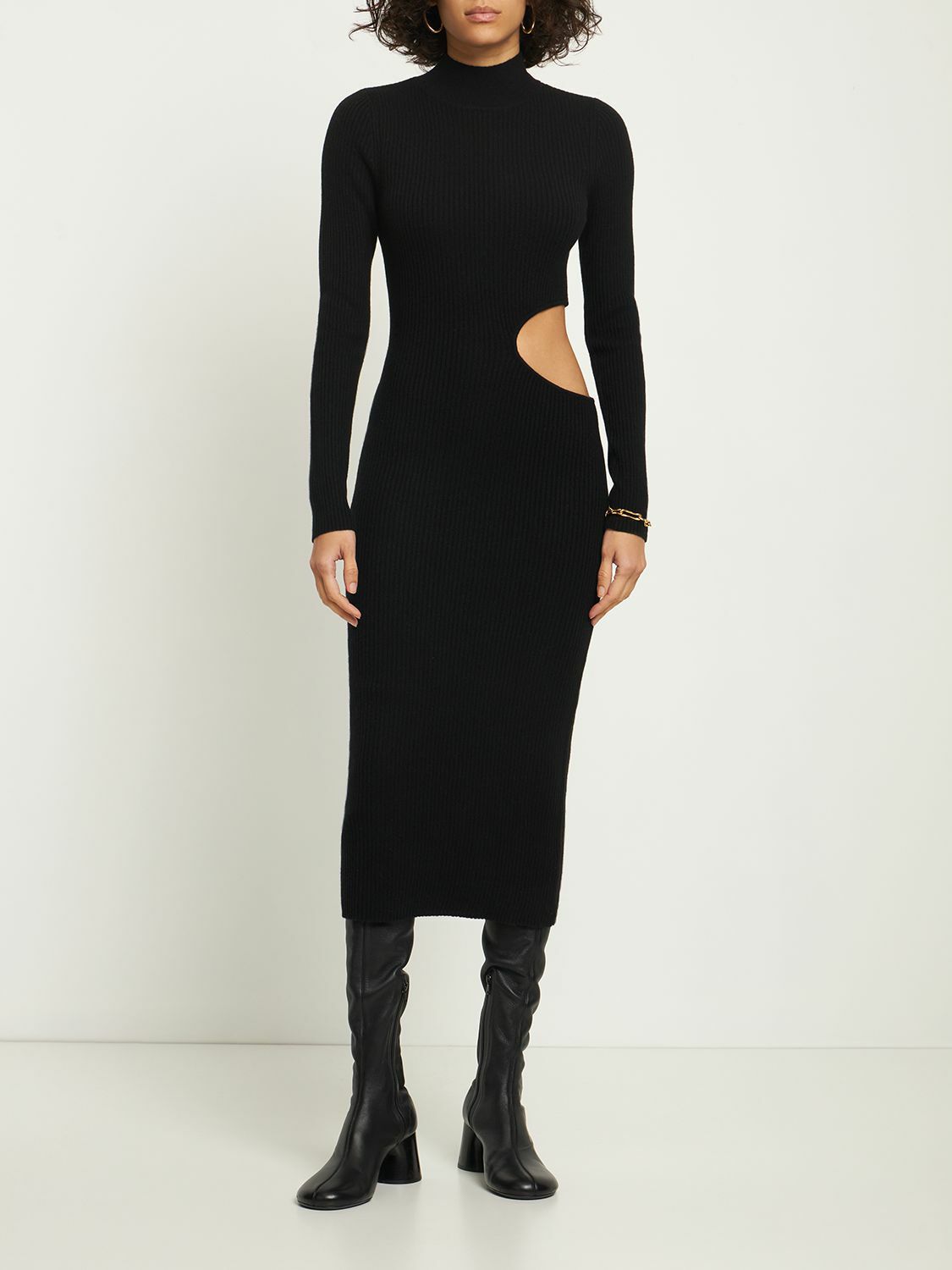 REFORMATION - Vallo Cutout Cashmere Knit Midi Dress Reformation