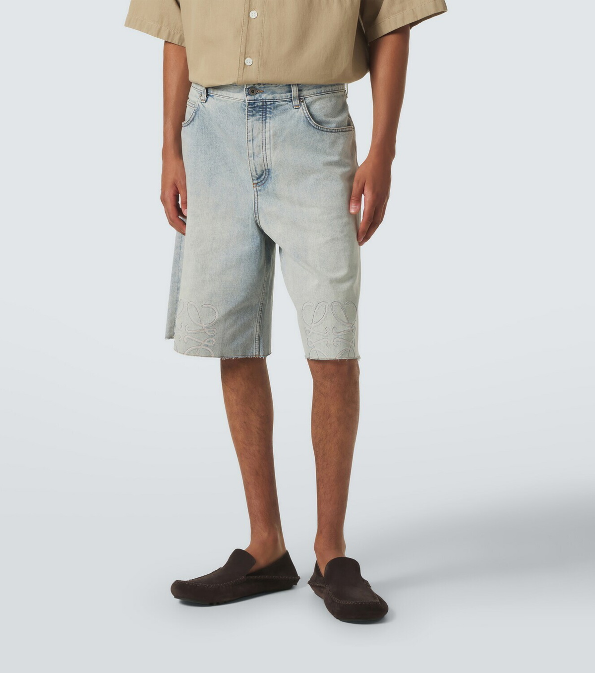 Loewe Anagram denim shorts