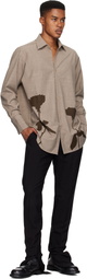 Ludovic de Saint Sernin Beige & Brown Go To Flower Shirt