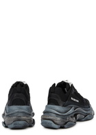 Balenciaga Triple S Black Panelled Sneakers, Sneakers, Black, Mesh