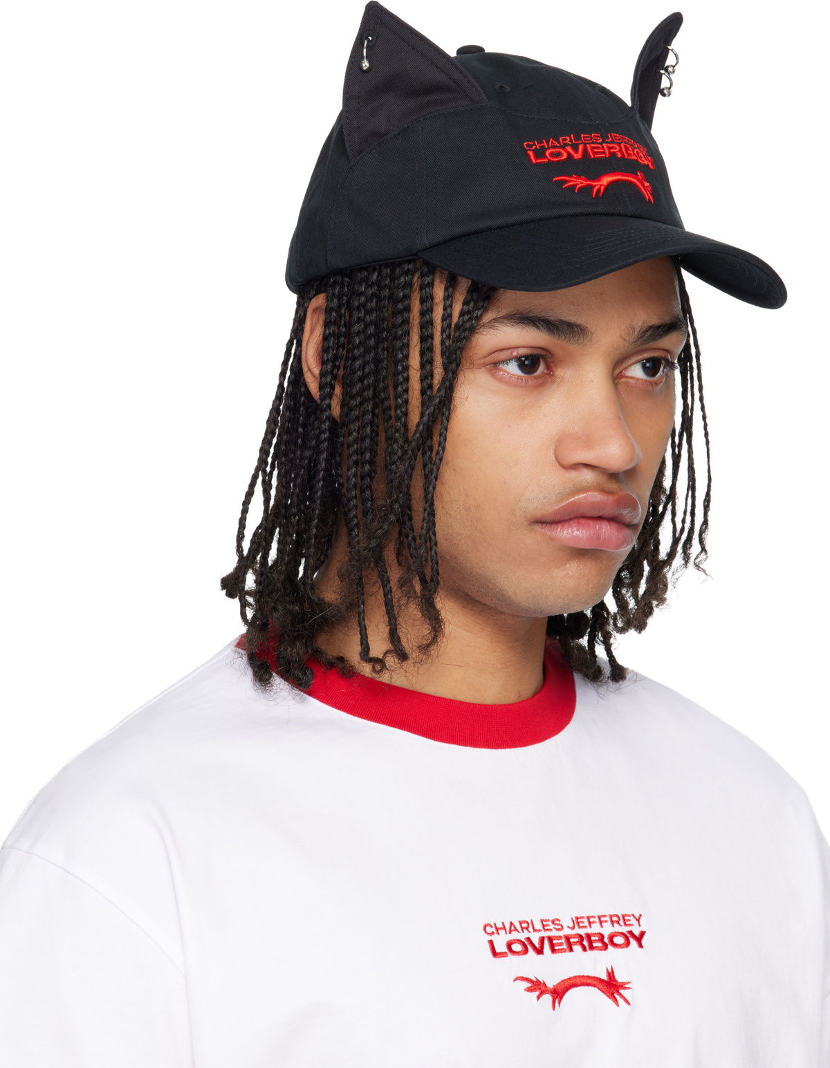 Charles Jeffrey LOVERBOY Black Pierced Ears Cap