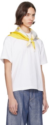 Bottega Veneta White Pima Cotton Scarf T-shirt