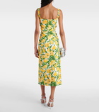 Carolina Herrera Floral ruched poplin midi dress