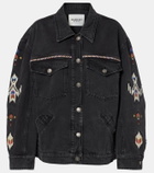 Marant Etoile Manona embroidered denim jacket