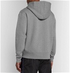 Acne Studios - Ferris Logo-Appliquéd Mélange Fleece-Back Cotton-Jersey Zip-Up Hoodie - Gray
