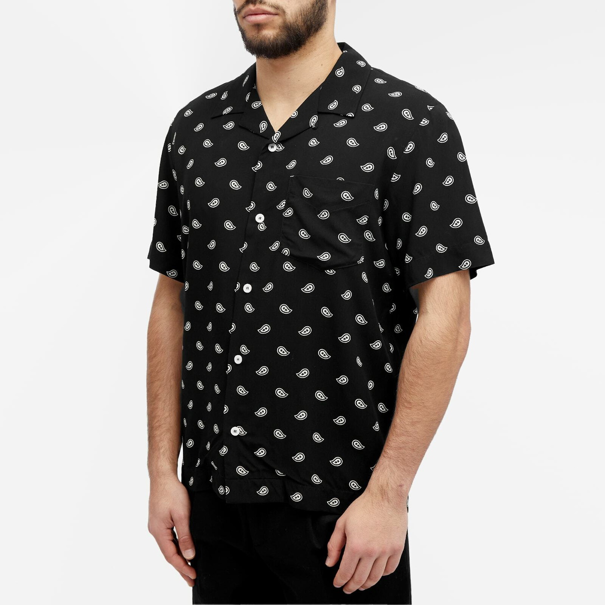 A.P.C. Men's Lloyd Paisley Vacation Shirt in Black A.P.C.