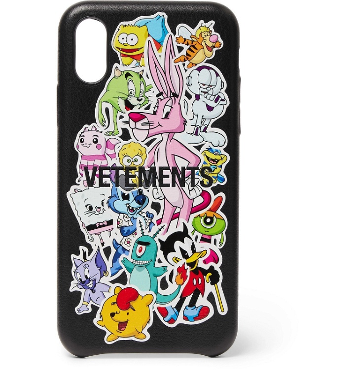 Photo: Vetements - Monsters Printed iPhone XS Case - Black