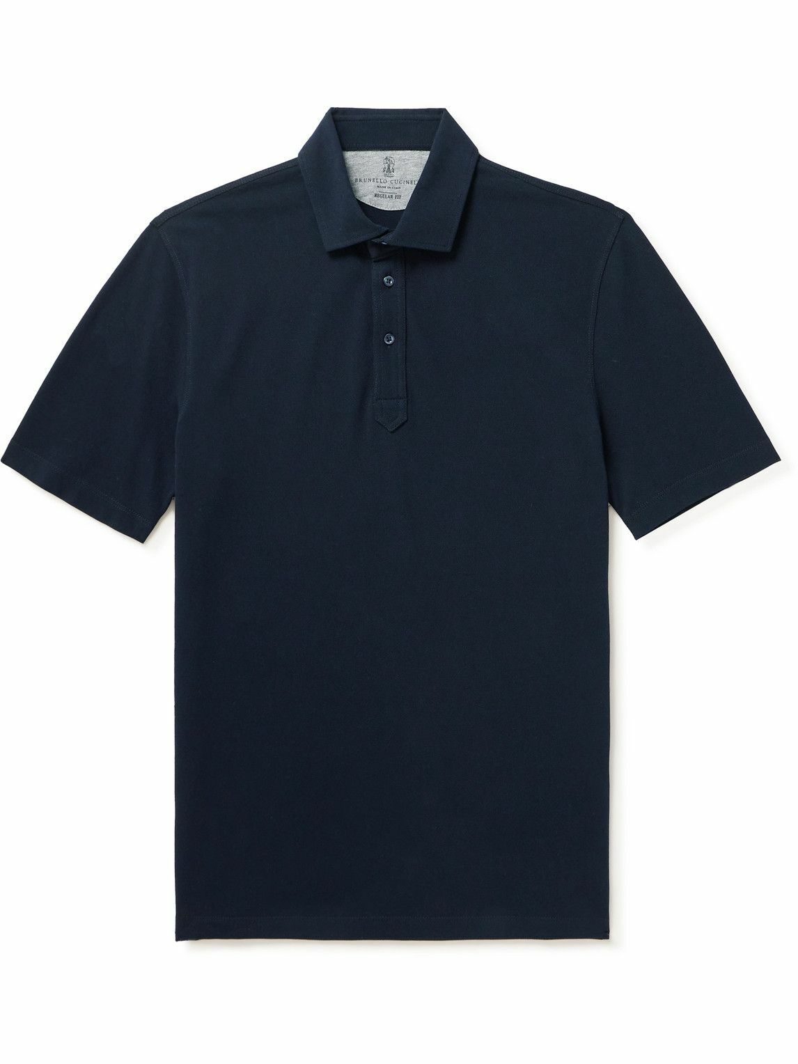 Brunello Cucinelli - Cotton-Piqué Polo Shirt - Blue Brunello Cucinelli