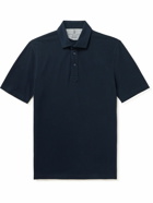 Brunello Cucinelli - Cotton-Piqué Polo Shirt - Blue