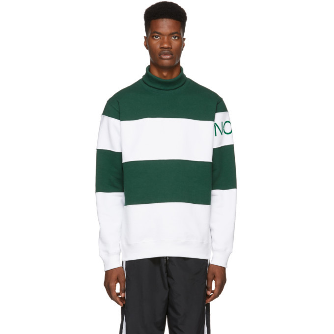 Noah NYC Green and White Mariner Turtleneck Noah NYC