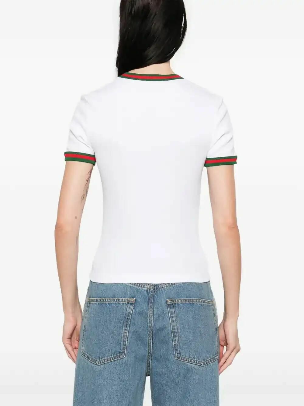 Gucci Web Stripe-Trim T-Shirt Gucci