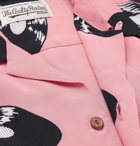 Wacko Maria - Camp-Collar Printed Woven Shirt - Pink