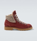 Eleventy Suede lace-up boots