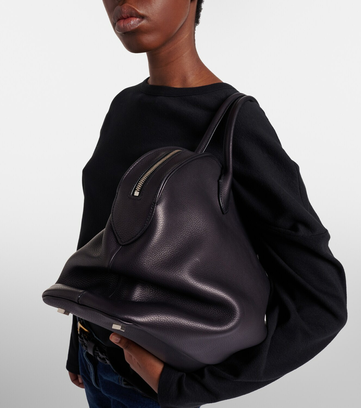 The Row Agnes 16 leather tote bag
