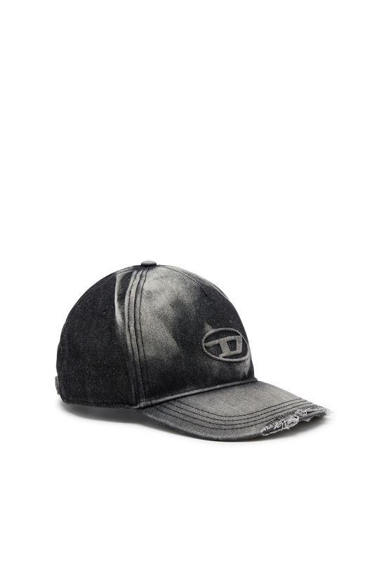 Photo: Diesel Baseball cap in destroyed denim - Caps Mens in Black