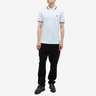 Fred Perry Men's Slim Fit Twin Tipped Polo Shirt in Light Ice/Field Green/Black