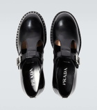Prada Leather T-Strap Mary Jane shoes