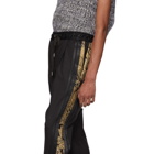 Dolce and Gabbana Black and Gold Embroidered Drawstring Trousers