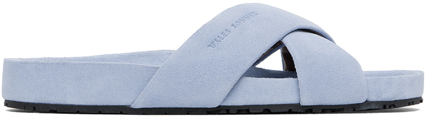 Wales Bonner Blue Criss-Cross Sandals