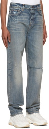 AMIRI Blue Straight Fit Slit Jeans