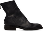 Guidi Black 986 Leather Back Zip Ankle Boots