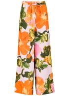 Stine Goya Emi Floral-print Wide-leg Trousers Orange
