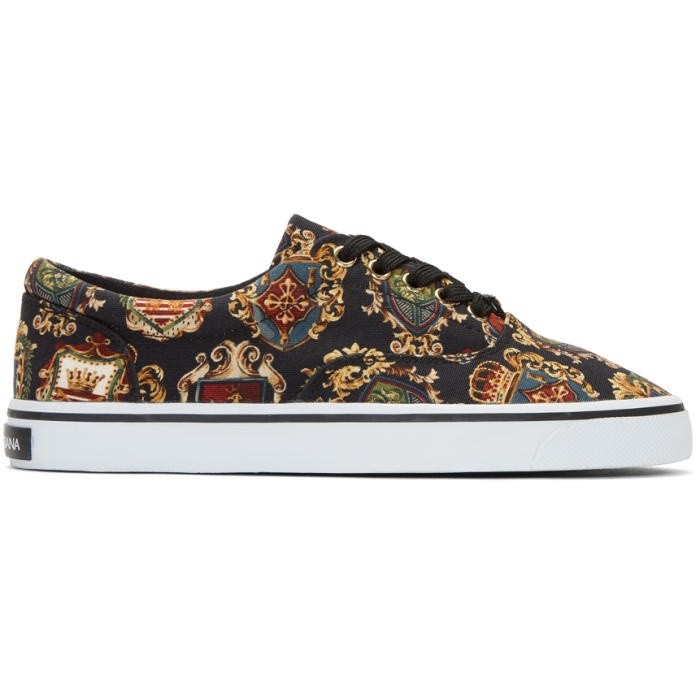 Photo: Dolce and Gabbana Multicolor Crest Sneakers