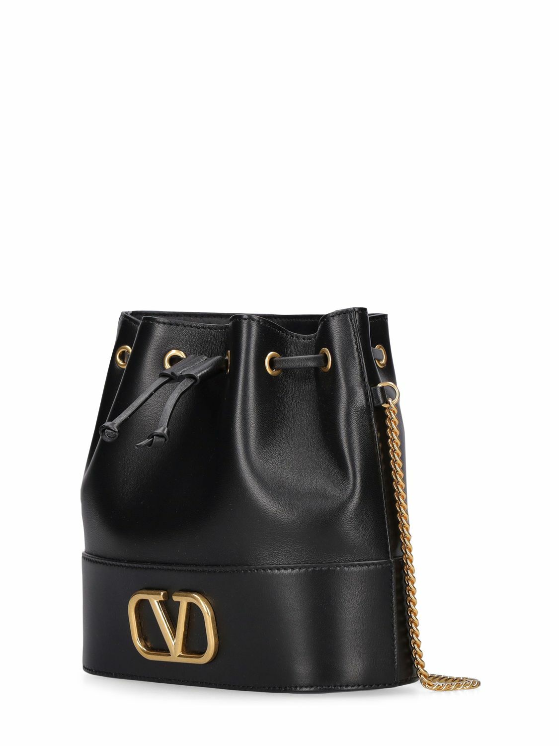 VALENTINO GARAVANI - V Logo Signature Leather Bucket Bag