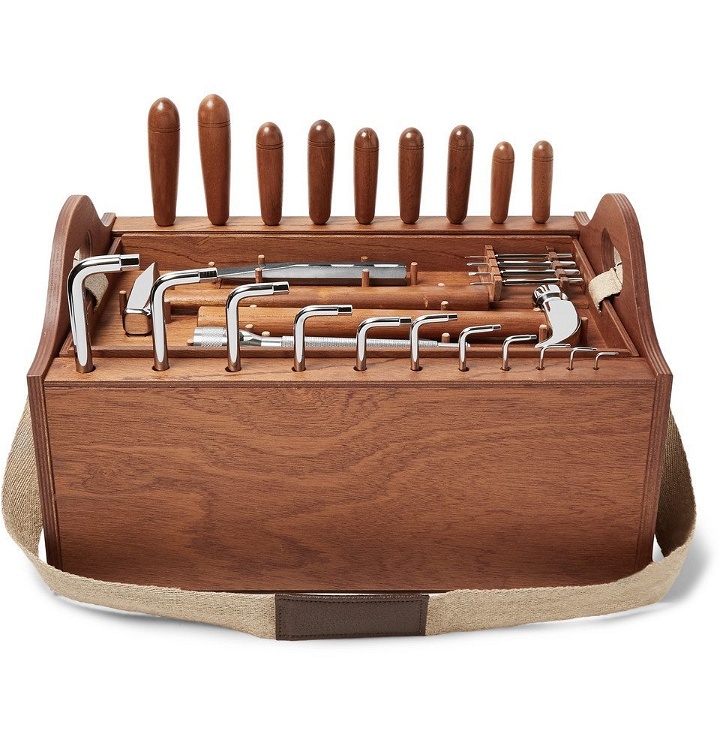 Photo: Lorenzi Milano - Tool Kit with Mahogany Wood Box - Brown
