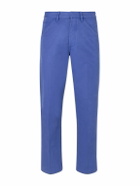 TOM FORD - Straight-Leg Cotton-Twill Trousers - Blue