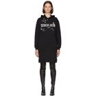 McQ Alexander McQueen Black Acid House Boyfriend Hoodie Dress