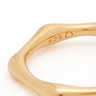 Missoma Women's Magma Gemstone Stacking Ring in Gold/Green