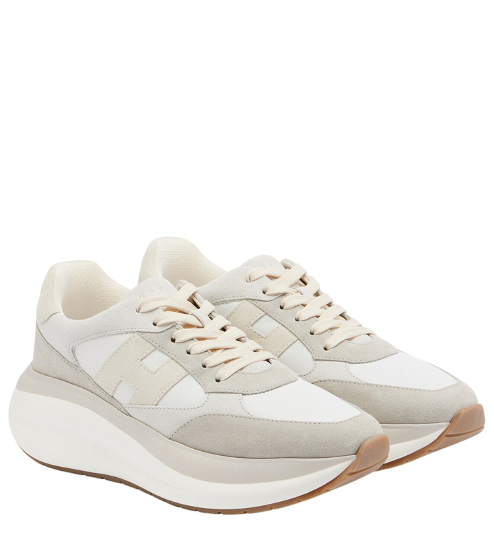 Photo: Hogan H696 suede and leather platform sneakers