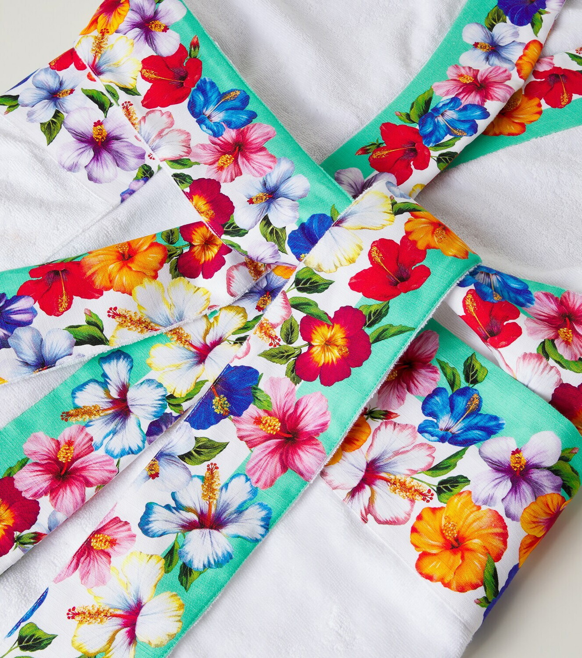 Dolce&Gabbana Casa Floral cotton terry bathrobe