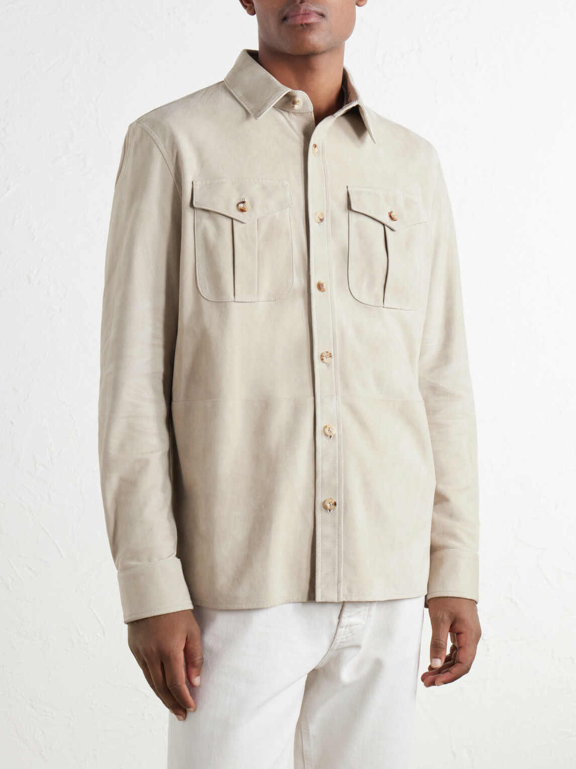 Ralph Lauren Purple label - Suede Overshirt - Neutrals
