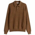 Jil Sander Men's Wool Cashmere Polo in Cinnamon