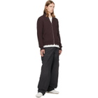 MM6 Maison Margiela Brown Ribbed Cotton Sweater