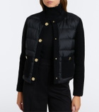Moncler Down-paneled wool-blend cardigan