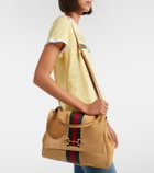 Gucci Paparazzo Medium suede top-handle bag