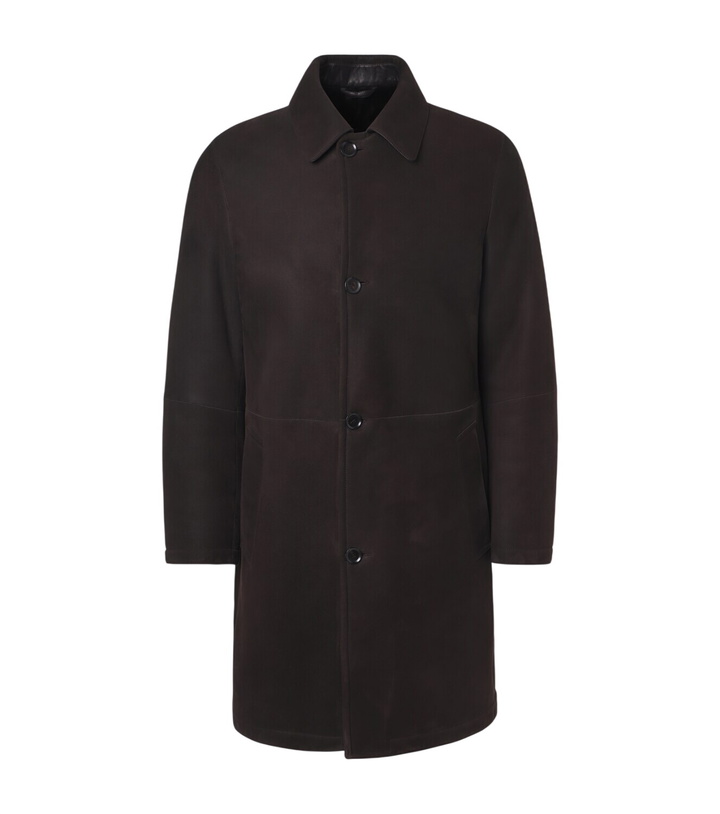 Photo: Brioni Shearling-lined suede coat