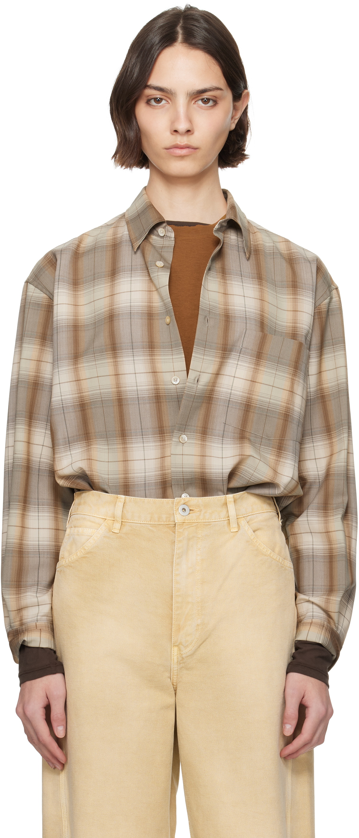 AURALEE SHEER WOOL SILK SHIRTS size5 - メルカリ