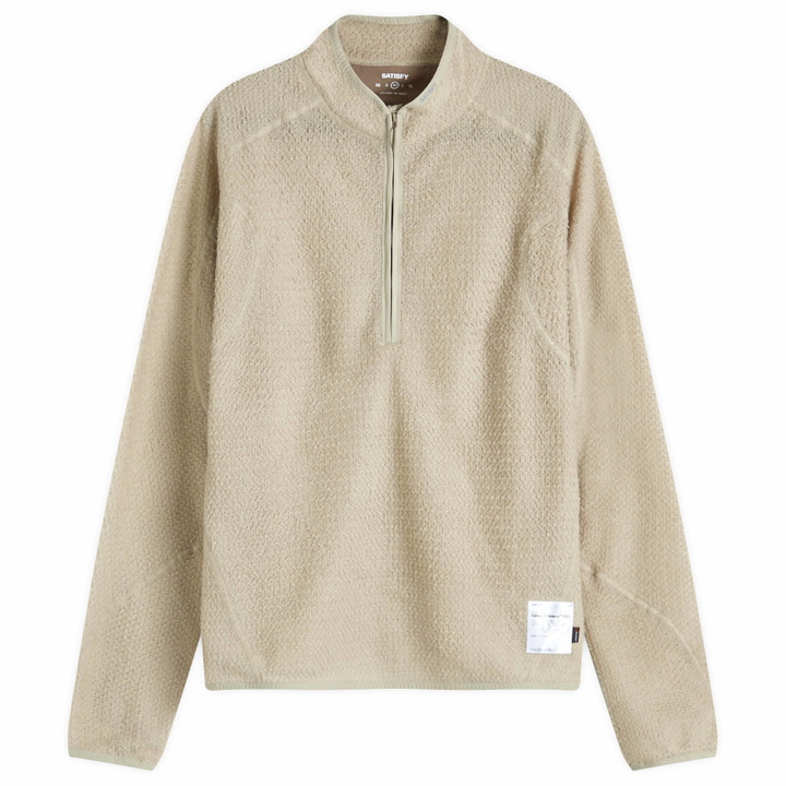 Photo: Satisfy Men's GhostFleece AD Light Half-Zip Sweatshirt in Moon